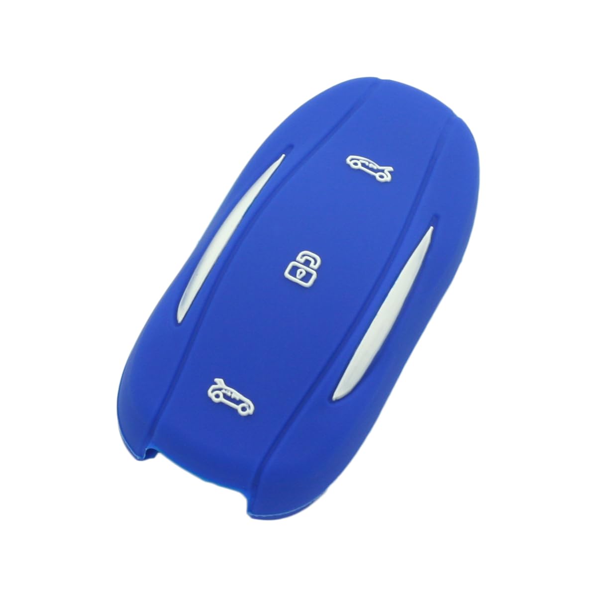BROVACS Silicone Cover Protector Case Holder Skin Jacket Compatible with TESLA 3 Button Remote Key Fob CV2690 Deep Blue