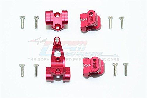 Traxxas TRX-4 Trail Defender Crawler Upgrade Parts Aluminum Front/Rear Axle Mount Set For Suspension Links - 4Pc Set Red