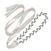 SWEETV Rhinestone Leaf Bridal Belt Thin Crystal Wedding Belt Bridesmaid Belt for Dress & Gown, Silver