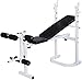 Bonnlo Adjustable Weight Bench, Multi-Function Workout Bench with Leg Extension and Leg Curl, Folding Incline Decline Heavy Duty Exercise Bench for Office, Home and Gym