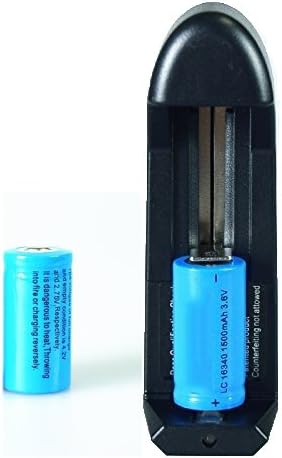 Single Charger and 16340 3.7V Rechargeable Li-ion Battery for Flashlight Torch
