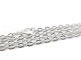 50 CleverDelights Vintage Style Necklaces - Silver Color - 24 Inch - Rolo Chain Necklace - Lobster Clasp and Jump Rings Attached - Jewelry Findings - 3 x 4mm Oval Links - Antiqued Necklaces - 24