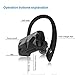 Cordless Dual TWS Bluetooth Headset,A18 Anti-slip Sports Dual Wireless Headphones For Gym Sports By PUNICOK (Black)