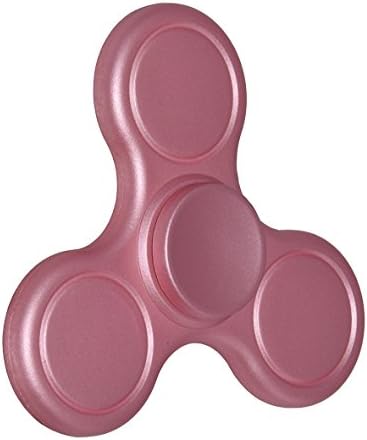 Fidget Spinner Toy Stress Reducer Portable Tri-Spinner Inner Peace Finger Toy Screw Axis Drop Test, Mute Bearing (Rose gold)