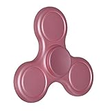 Fidget Spinner Toy Stress Reducer Portable Tri-Spinner Inner Peace Finger Toy Screw Axis Drop Test, Mute Bearing (Rose gold)