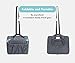 Minnebaby Travel Booster Seat for Dining with Toddlers at Home and On-The-Go, Folding Baby Chair with 5-Point Safety Harness Straps and Storage Pocket (Update Version)
