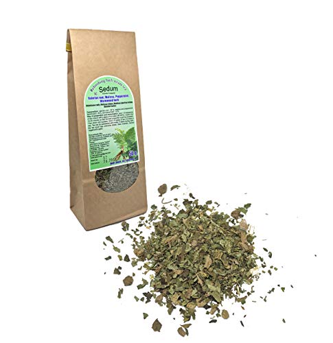 Sedum Kräutertee Mischung - Baldrianwurzel, Melissa, Pfefferminze, Wermutkraut - Geschmackvoller, Natürlicher Kräutertee…