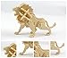 Animal 3D Wooden Puzzle, Squirrel Elephant Deer Butterfly Lion DIY Models Set Puzzle Gift Brain Teaser Toy for Kids Adult
