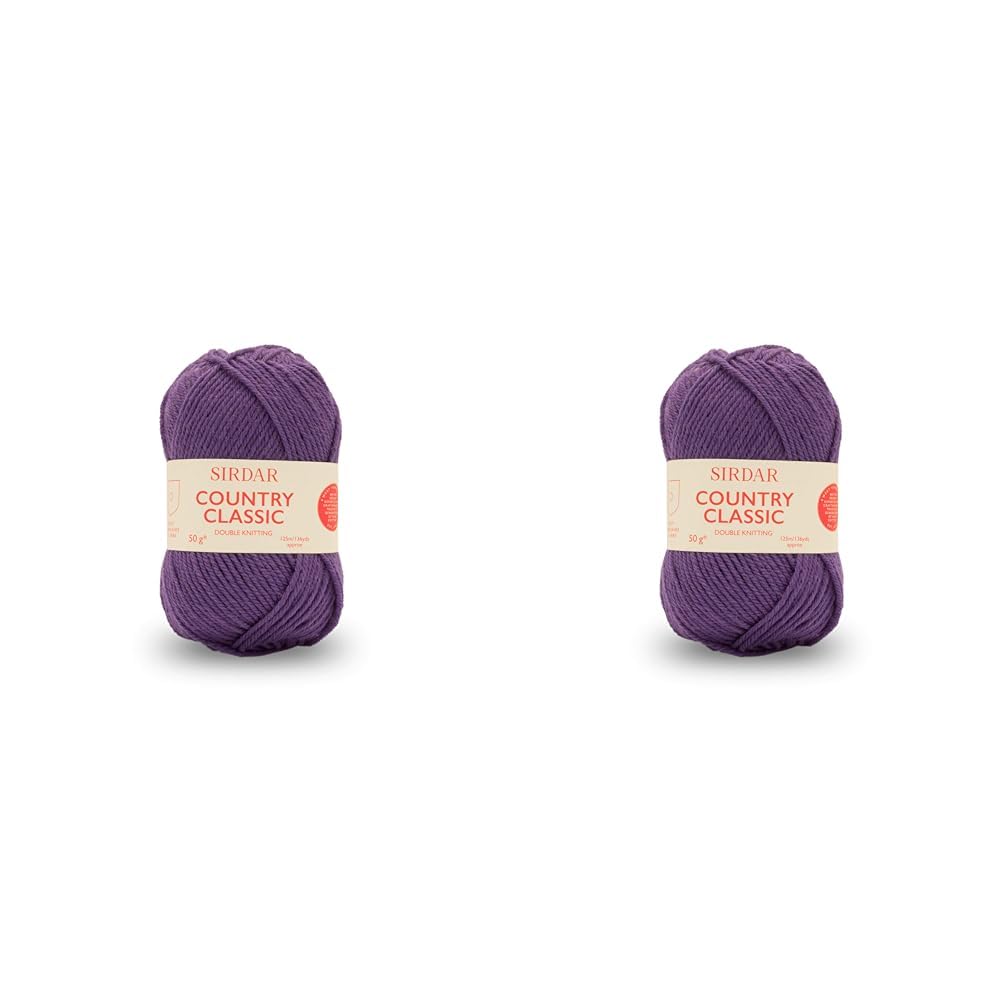 Sirdar Country Classic DK Double Knitting, Purple (861), 50g (Pack of 2) — image 1