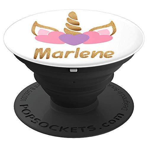 Personalized Unicorn Birthday Girl Name Marlene Pop Socket - PopSockets Grip and Stand for Phones and Tablets