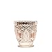 Hosley Set of 6 Metallic Rosegold Embossment Tealight Holder 3 Inch High. Ideal Gift for Wedding Party Favor Spa Home Bridal Reiki Meditation. W5