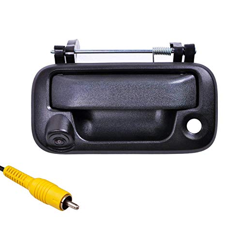 omotor Black Tailgate Backup Reverse Handle with Safety Parking Backup Camera for Ford F150 F250 F350 F450 F550 Pickup Truck Wide Angle Vision
