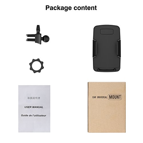 Car Phone Mount, VUP Car Air Vent Phone Holder iPhone Car Mount with Adjustable Strong Clip, One-Touch Design for iPhone X 8 Plus 7 6s SE Galaxy S9 S8 Edge S7 Note 8 & other Smartphone