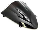 9sparts® Black Smoke Double Bubble Transparent Windscreen Windshiled for 2008 2009 2010 2011 2012 Kawasaki Ninja 250R EX250