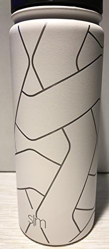 Simple Modern Summit Water Bottle 18oz Chug Lid with Handle Vacuum Insulated 18/8 Stainless Steel Powder Coated (White Maze)