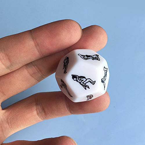 Multifaceted Style Game Dice Toy, Romantic Party Dice Game Novelty Gift for Warm up Dices 12 Sides Positions Dice for Couples