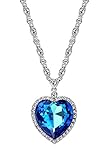 Neoglory Made with Swarovski Elements Three Colors Crystal Heart Pendant Necklace 21