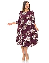 Pastel de Vivienne Swing Midi - Vestido para mujer (talla grande), diseño floral