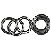 Set of 6 Round Bag Black Alloy Spring Loaded Clasp Keyring Buckle –Black