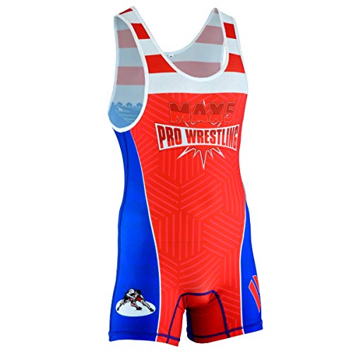 Max5 Professional Wrestling Singlet (American Style, Large) - Thumbnail 2