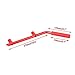 Auxmart Rear Grab Handle Grab Bar Solid Steel for Jeep Wrangler 2007-2017 2/4 Door Red