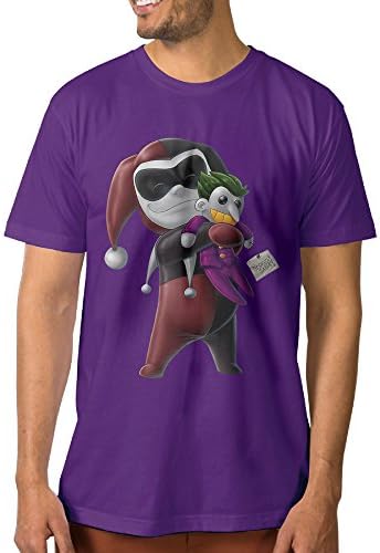 GYB HOME HarleyQuinn Cartoon Cotton T Shirts For Men Purple