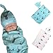 Sleep Sack For Toddlers,Sunbona 2Pcs Newborn Baby Organic Cotton Blanket Swaddle Wrap Print Sleeping Bag Kids Headband Set (Blue)