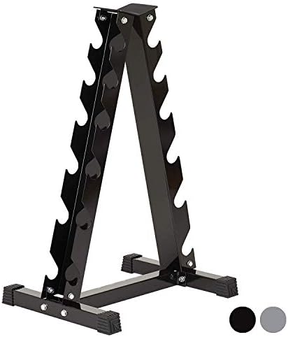 Squat Rack Vertical Dumbbell Weight Rack Dumbbell Storage Tree Black 2.5kg-15kg