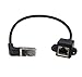 Ethernet Extension Cable,90 Degree Bend RJ45 Male to Female Ethernet LAN Network Cable RJ45 Cat 5e Connector Cord - Black (1ft/0.3m)
