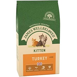 James Wellbeloved Complete Dry Kitten Cat Food Turkey and Rice, 4 kg