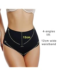Tanga de cintura alta con control de barriga, bragas moldeadas para damaes, adelgazamiento del cuerpo, rejilla de afeitado.