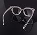 BEISON Womens Cat Eye Mod Fashion Eyeglasses Frame Clear Lens
