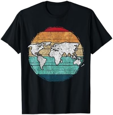 Amazon.com: World Map of All Seven Continents T-Shirt T-Shirt