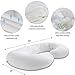 Marine Moon Pregnancy Pillow C Shaped, Pregnancy Body Pillow and Maternity Pillow for Sleeping with 100% Cotton Cover