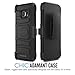 Galaxy S7 Case, MoKo Shock Absorbing Hard Cover Ultra Protective Heavy Duty Case with Holster Belt Clip + Built-in Kickstand for Samsung Galaxy S7 5.1 Inch (2016) - Black (NOT FIT Galaxy S7 Edge)
