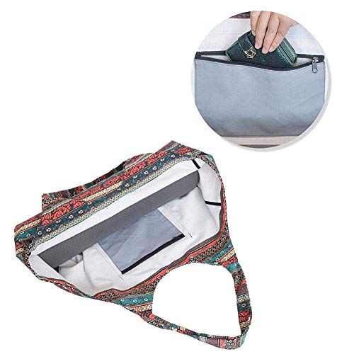 Flyinghedwig-Large-Capacity-Bohemian-Ethnic-Style-Print-Canvas-Yoga-Bag-All-in-one-Yoga-Mat-Bag-with-Pockets