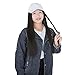 22″ Detachable Baseball Cap With Synthetic Hair Extensions Long Straight Hairpiece Wig with Adjustable White Baseball Hatthumb 4