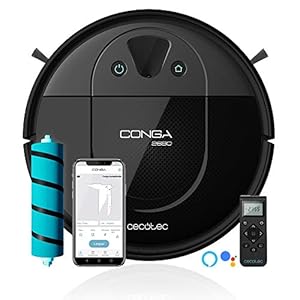 Cecotec Robot Aspirador y Fregasuelo Conga 2690. Tecnología iTech Camera 360, friega, aspira y Barre a la Vez, App, Limpieza puntual de áreas y Zona restringida, 2700 Pa, Alexa & Google Assistant