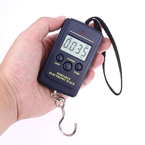 AlepTau Fishing Scale Luggage Scale, Fish Scale Portable Scale 88lb/40kg Pocket Size Multi-functionals Pro Scale with Tare Back-lit LCD Display for Fishing, Digital Kitchen Scales, Fish Weighing Scale