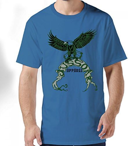 HRXY Summer Casual T Shirt Jussoar Eagle Vector Mp Adult Standard Weight Men's Tees Top Short Sleeve XXL-Royal Blue