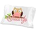 Personalized Owl Pillowcase (Toddler Travel 13 x 20, Pink Owl) for Kids Pink Pillow Case for Girls Birthday