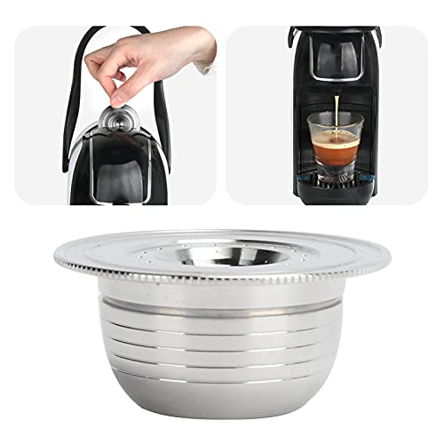 Cestello del filtro del caffè, capsula del caffè riutilizzabile in acciaio inossidabile riutilizzabile con guarnizioni… - immagine 4