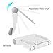 Adjustable Phone Stand Multi-angle Cell Phone Holder Foldable Mobile Phone Dock Portable Desktop Tablet Stand Compatible with Phone 13 12 Pro Max Mini 11 Xr 8 Plus SE Android Smartphone Pad (White)