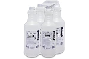 GOTPARTS747 Isopropyl Alcohol 99.5% - 4 x 1000 ml (More Than 1 Gallon) Made in The USA - Includes a Trigger Sprayer