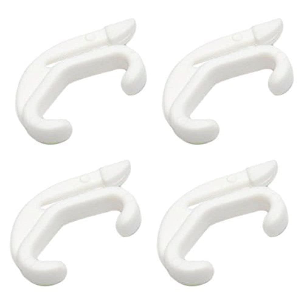Merriway BH03643 (15 Pcs) Curtain Track Rail Gliders Hooks To Fit White Swish Valance Track - Pack of 15 Pieces