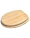 Sanilo ROUND, Silent Slow Close, Molded Wood, Adjustable Toilet Seat, Bamboo