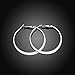 50mm Basketball Flattened Big Hoop Earrings Silver For Womens Nice Gift (silver)