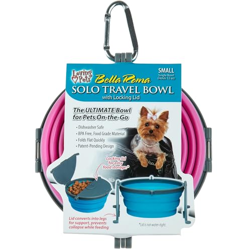Loving Pets Bella Roma Collapsible Dog Bowls - Silicone Dog Bowls, Foldable Bow…