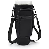 Resin & Reed Water Bottle Carrier Bag with Phone Wallet, Compatible with 40oz Stanley and Other Tumblers