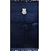 Modefa Islamic Velvet Prayer Rug Janamaz Sajjadah Solid Simple with Tulip (Navy Blue)